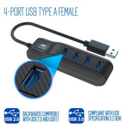 EWENT EW1138 Hub 4 Puertos USB 3.1 Gen1 (USB 3.0)