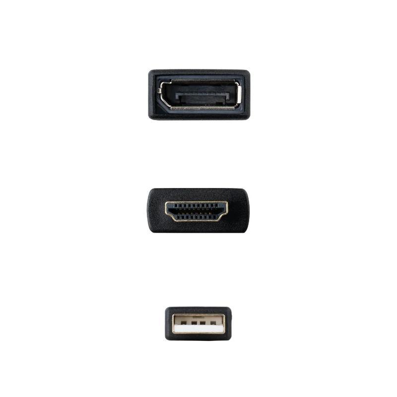 Nanocable Conversor HDMI/M a DP/H Negro 20 cm