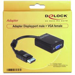 Delock Adapt. Displayport  Macho/VGA Hembra Negro