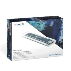 Tooq Caja Externa SSD M.2 NGFF/NVMe Transparente