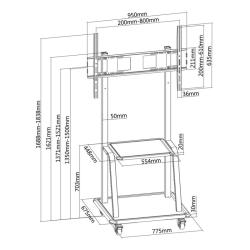 Tooq FS20100M-B Soporte suelo Pantalla 37-100" neg