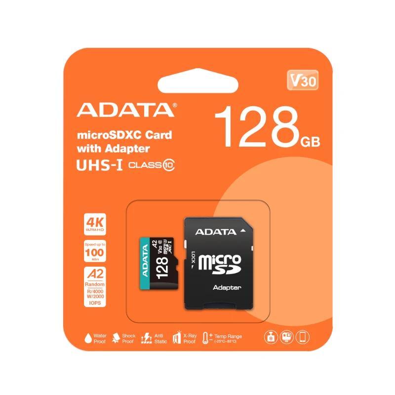 ADATA microSDXC/SDHC UHS-I U3 128GB c/adapt