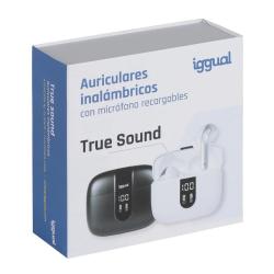 iggual Auriculares inalámbricos TWS Bluetooth negr