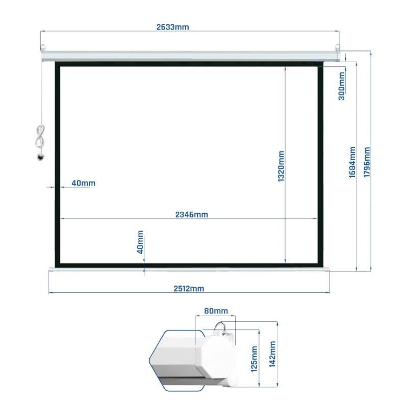 iggual Pack 5 x Pantalla 106" 16:9 234x131 eléctri