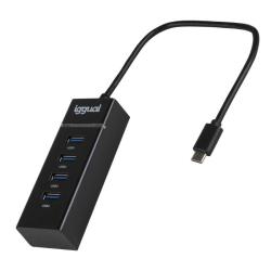 iggual Hub USB 3.0 tipo C x 4 puertos HUB-C-4p