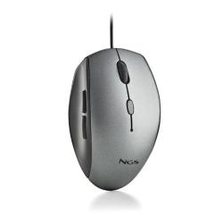 NGS WIRED ERGO SILENT MOUSE + USB TYPE C ADAP GRAY