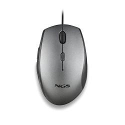 NGS WIRED ERGO SILENT MOUSE + USB TYPE C ADAP GRAY