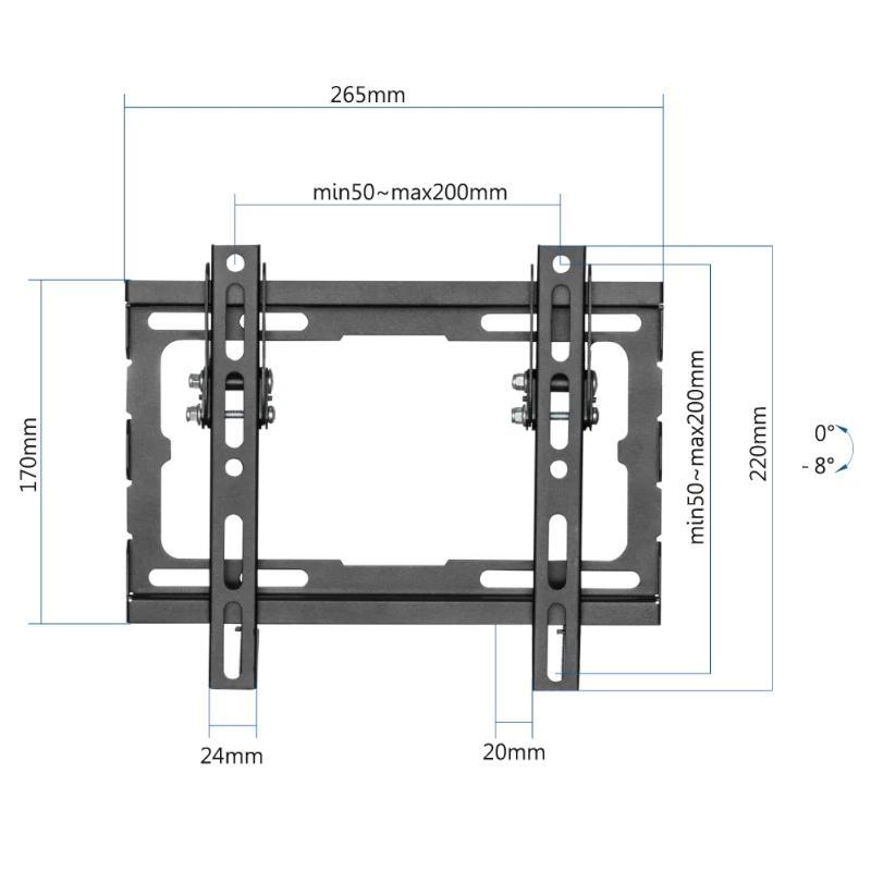 iggual SPTV12 Soporte TV pared 23"-43" 45kg Tilt iggual SPTV12 Soporte TV pared 23"-43" 45kg Tilt