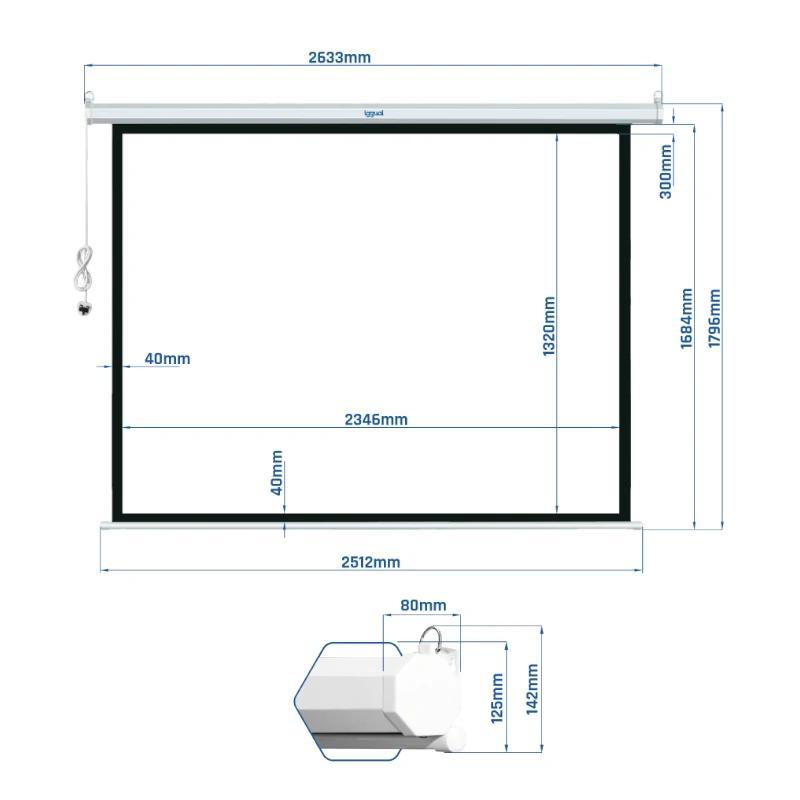 iggual Pantalla eléctrica 16:9 106" 234x131 cm