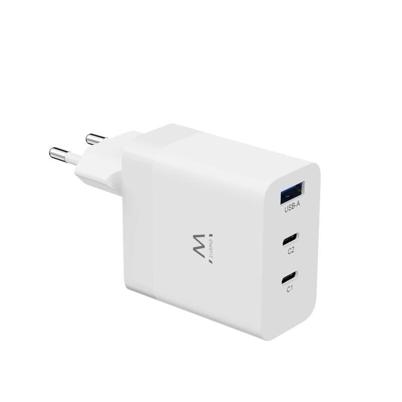 EWENT Cargador carga rapido 65w usb-c y usb-a