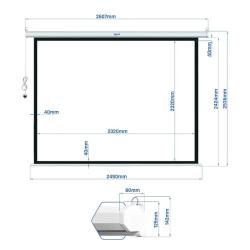 iggual Pantalla eléctrica 4:3 134" 240x240 cm