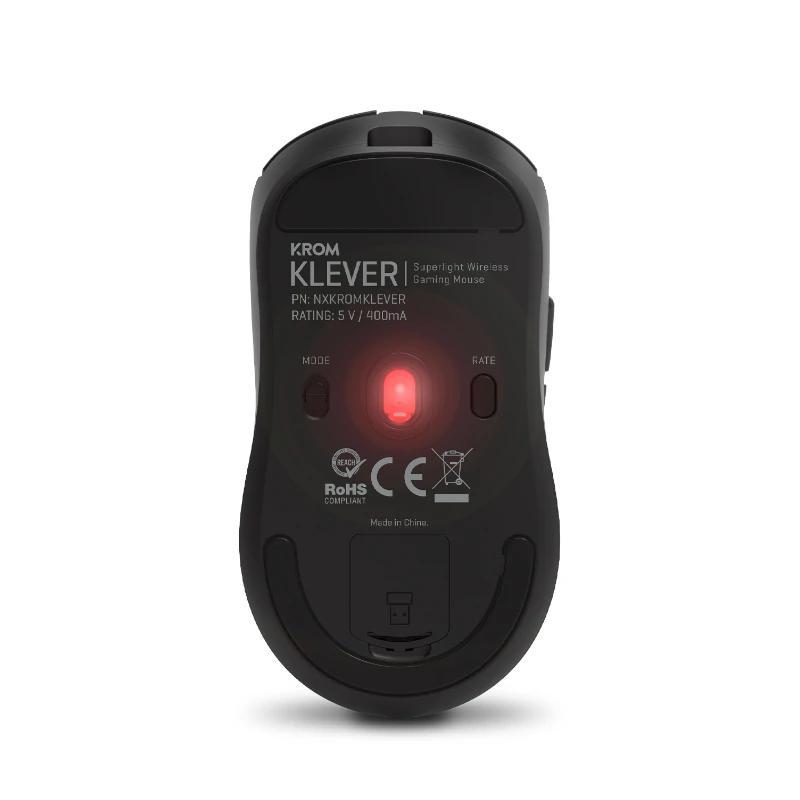 KROM KLEVER Raton gaming superligero wireless Ngro