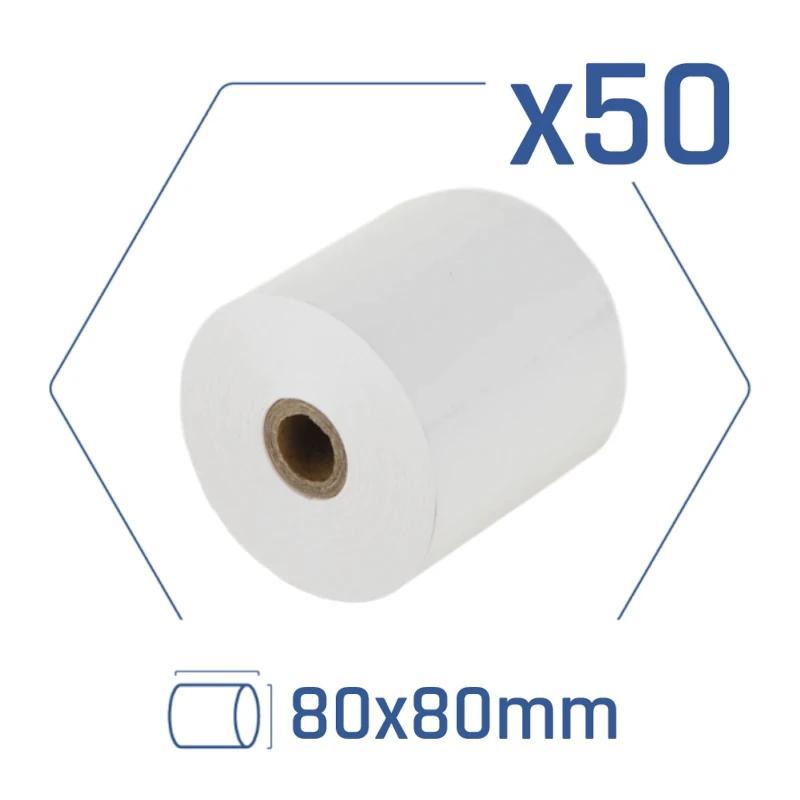 iggual Caja 50 rollos papel térmico 80x80x13 mm iggual Caja 50 rollos papel térmico 80x80x13 mm