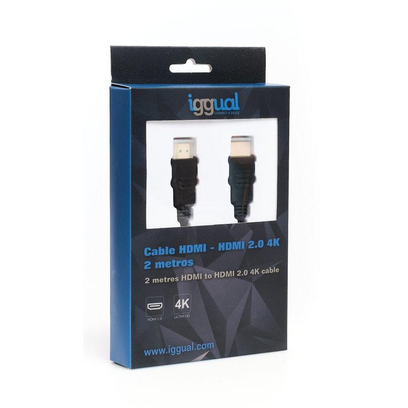 iggual Cable HDMI - HDMI 2.0 4K 2 metros negro iggual Cable HDMI - HDMI 2.0 4K 2 metros negro