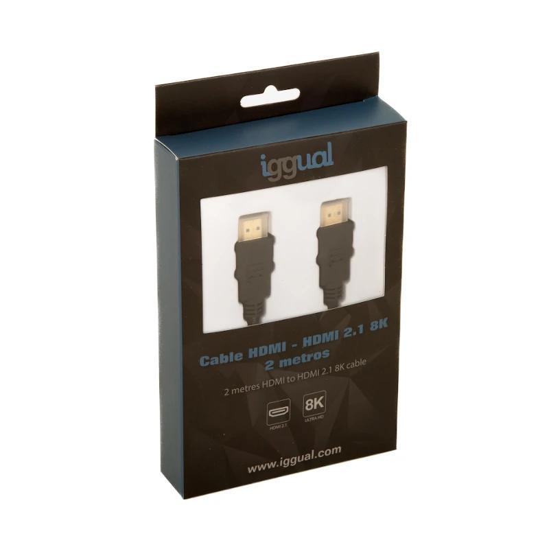 iggual Cable HDMI - HDMI 2.1 8K 2 metros negro iggual Cable HDMI - HDMI 2.1 8K 2 metros negro