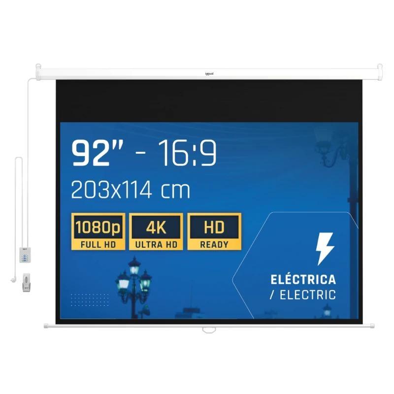 iggual Pantalla eléctrica 16:9 92" 203x114 cm iggual Pantalla eléctrica 16:9 92" 203x114 cm