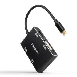 Nanocable Coversor USB-C a HDMI-DVI-DP-VGA/H 10cm
