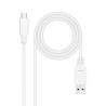 Nanocable Cable USB 2.0 3A USB-C-M/M 0.5M Blanco Nanocable Cable USB 2.0 3A USB-C-M/M 0.5M Blanco