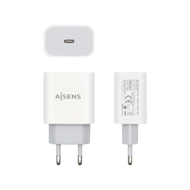 Aisens Cargador 20W USB-C PD3.0 1xUSB-C Blanco Aisens Cargador 20W USB-C PD3.0 1xUSB-C Blanco