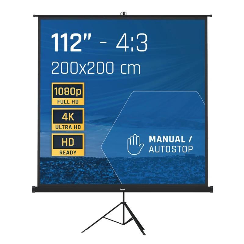 iggual Pantalla 112" 200x200 cm con trípode+bolsa iggual Pantalla 112" 200x200 cm con trípode+bolsa
