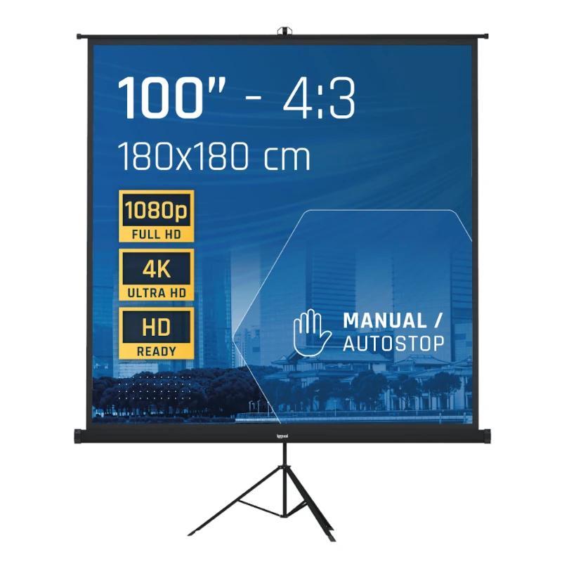 iggual Pantalla 100" 180x180 cm con trípode+bolsa iggual Pantalla 100" 180x180 cm con trípode+bolsa