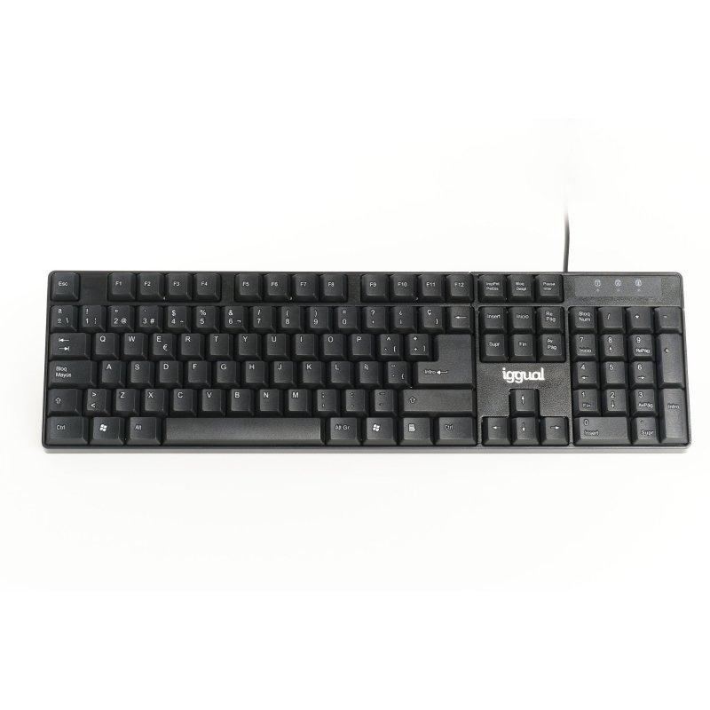 iggual Teclado estándar CK-FRAMELESS-105T negro iggual Teclado estándar CK-FRAMELESS-105T negro