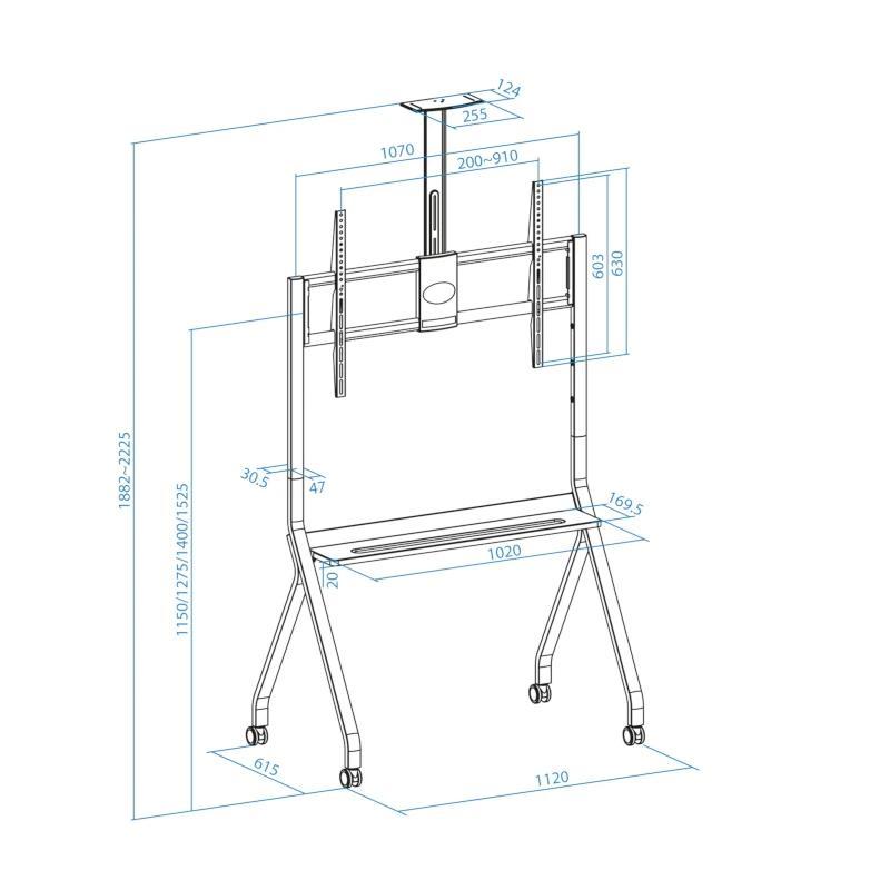 Tooq FS20208M-B Soporte suelo iSTAR 55"-100" Tooq FS20208M-B Soporte suelo iSTAR 55"-100"