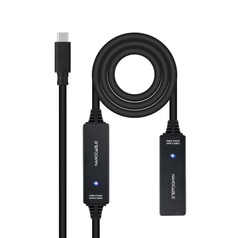 Nanocable Cable USB 3.2 amplif. C/M-C/H 10 m Nanocable Cable USB 3.2 amplif. C/M-C/H 10 m