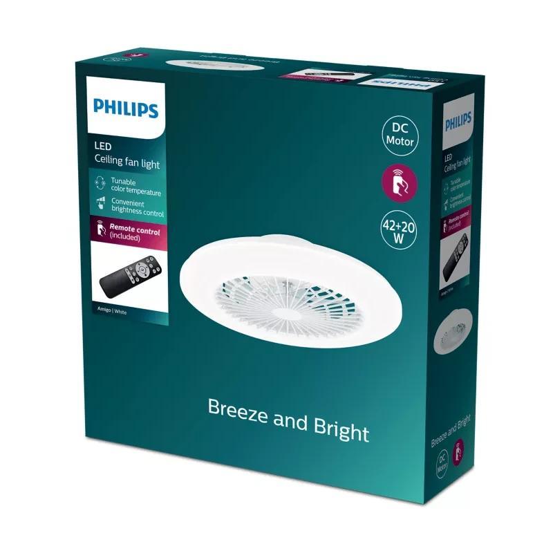 PHILIPS Ventilador techo Amigo LED 20+42W Blanco PHILIPS Ventilador techo Amigo LED 20+42W Blanco