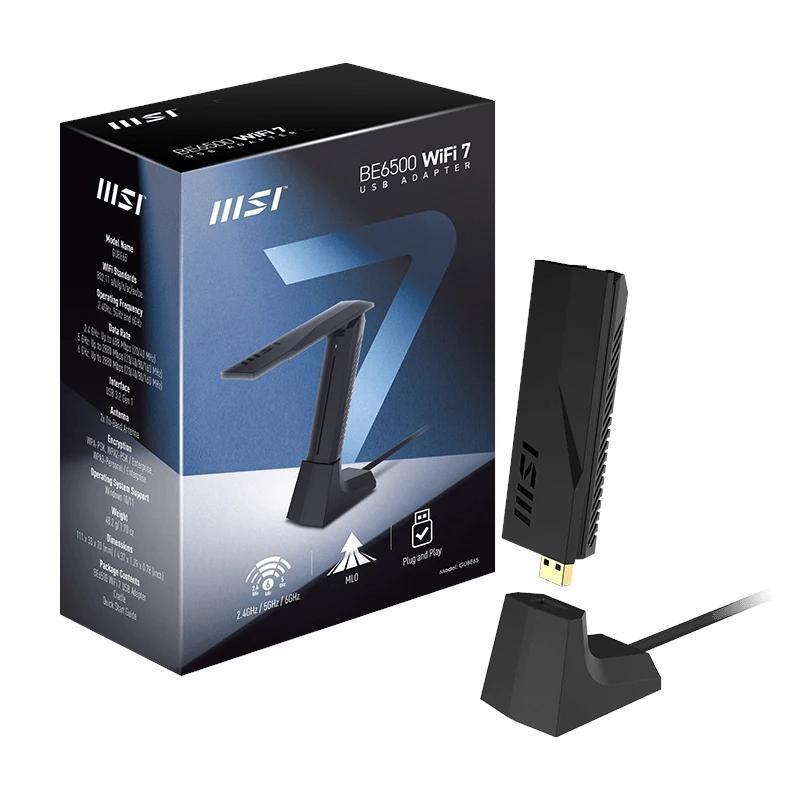 MSI GUBE65 BE6500 WiFi7 USB Adapter MSI GUBE65 BE6500 WiFi7 USB Adapter