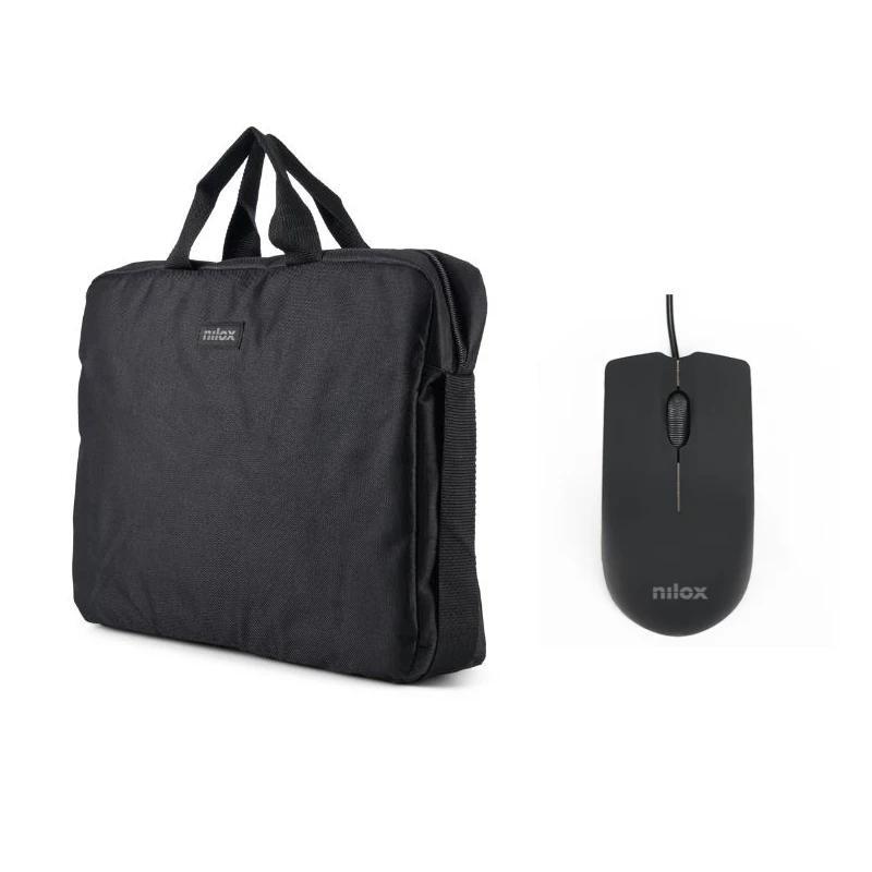 NILOX Maletín 15.6"Negro+Ratón USB 1000dpi NILOX Maletín 15.6"Negro+Ratón USB 1000dpi