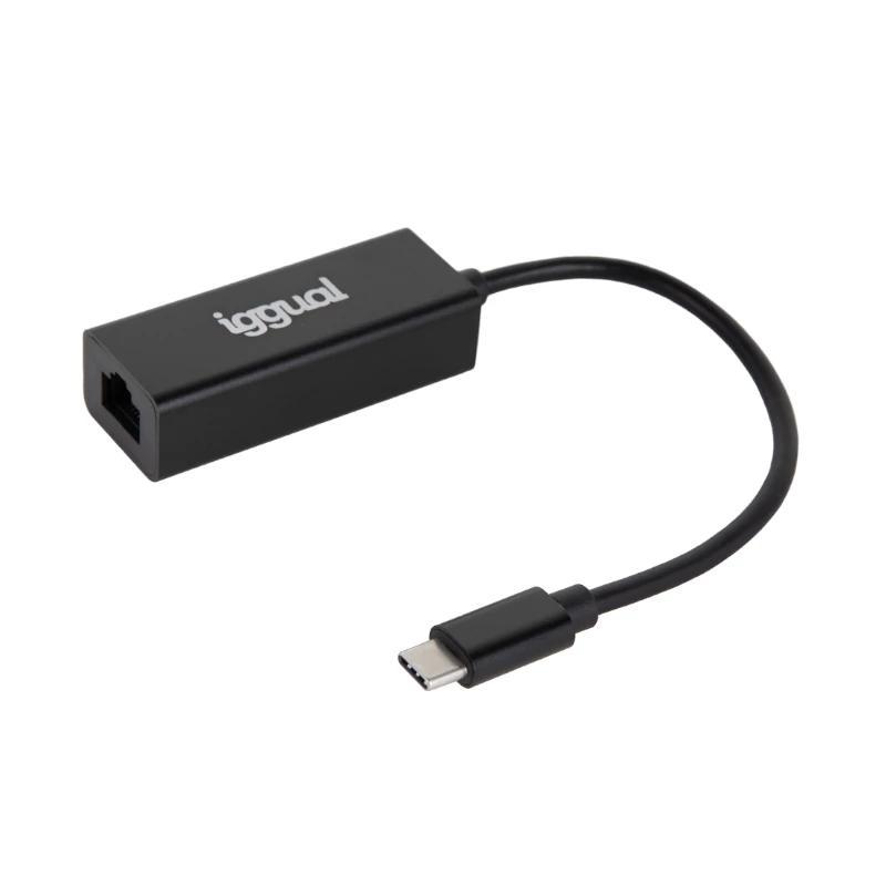iggual Adaptador tipo C a RJ45 Gigabit 1000Mbps iggual Adaptador tipo C a RJ45 Gigabit 1000Mbps