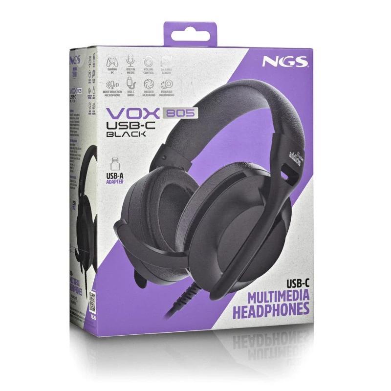 NGS Auriculares Cable USB-C Control Vol. Negro NGS Auriculares Cable USB-C Control Vol. Negro