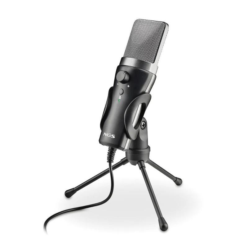 NGS Micrófono PC Usb con soporte tripode NGS Micrófono PC Usb con soporte tripode
