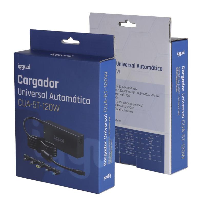 iggual Cargador Universal Automático CUA-5T-120W iggual Cargador Universal Automático CUA-5T-120W