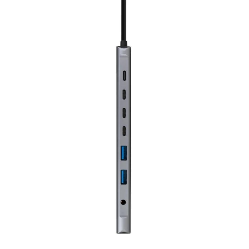 Nanocable Hub 8en1 USB-A+USB-C+HDMI+USB-C PD+Jack Nanocable Hub 8en1 USB-A+USB-C+HDMI+USB-C PD+Jack