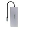 Nanocable Hub 12en1 USB-A/C+HDMI+DP+RJ45+TF+SD+AU