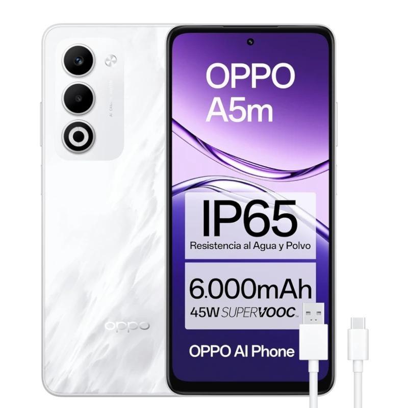 OPPO A5m 6.67" HD+ 8Gb 256Gb IP65 Mist White OPPO A5m 6.67" HD+ 8Gb 256Gb IP65 Mist White