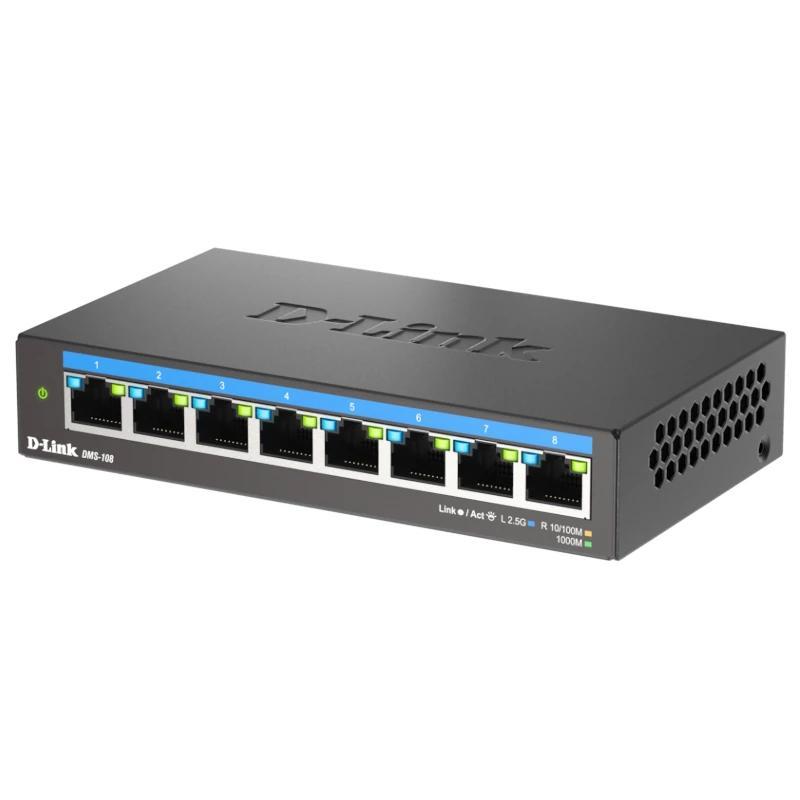 D-Link DMS-108 8x2.5MGb Unmanaged Switch D-Link DMS-108 8x2.5MGb Unmanaged Switch