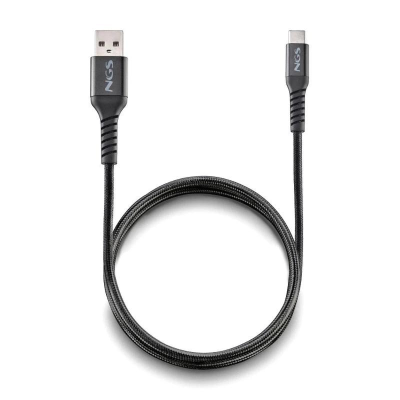 NGS CABLE CARGA RAPIDA USB A-USB-C 2,01 MT 480BPS NGS CABLE CARGA RAPIDA USB A-USB-C 2,01 MT 480BPS