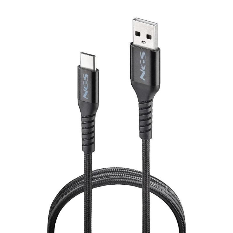 NGS CABLE CARGA RAPIDA USB A-USB-C 2,01 MT 480BPS NGS CABLE CARGA RAPIDA USB A-USB-C 2,01 MT 480BPS