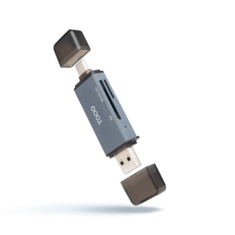 Tooq TQR-3001G Lector USB3.0 (USB-C+USB-A) SD/TF Tooq TQR-3001G Lector USB3.0 (USB-C+USB-A) SD/TF