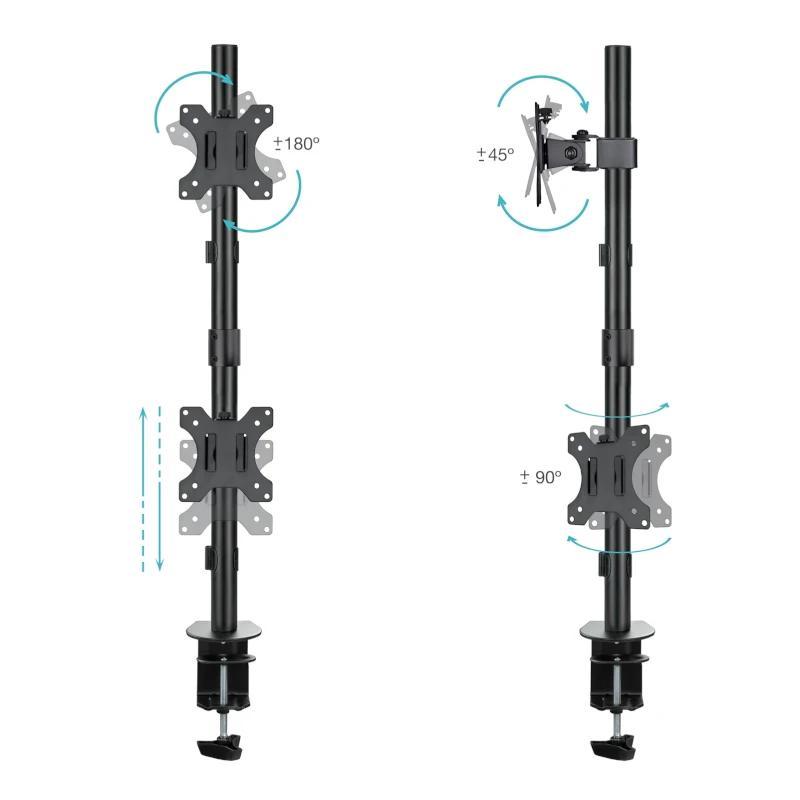 Tooq DB1233TNV-B Soporte mesa 2 brazos vertical Tooq DB1233TNV-B Soporte mesa 2 brazos vertical