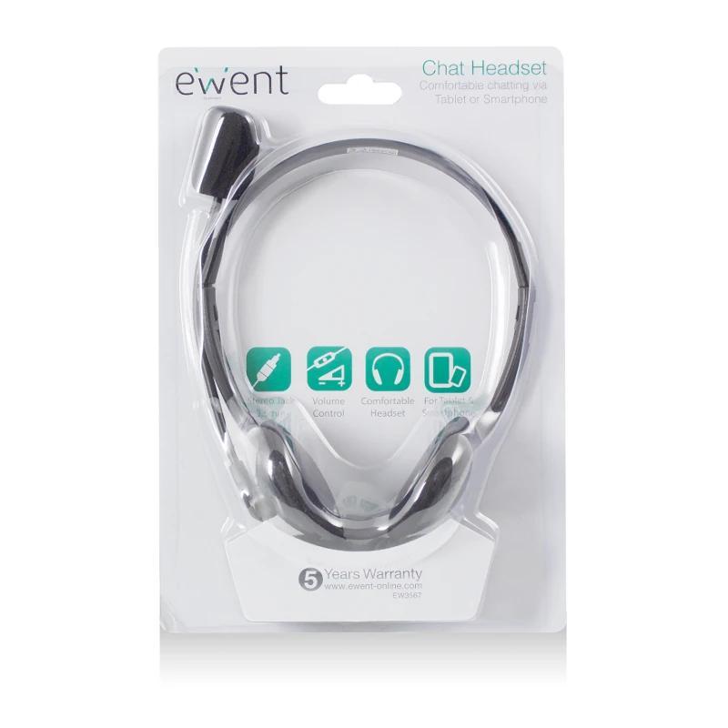 EWENT Auriculares diadema con micro mini jack EWENT Auriculares diadema con micro mini jack