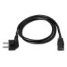 Aisens Cable alimentación CEE7M-C13H negro 5.0m