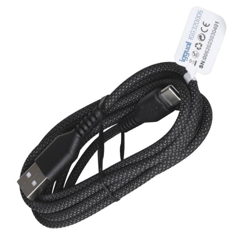 iggual Cable USB-A a tipo C 3A 180 cm trenzado iggual Cable USB-A a tipo C 3A 180 cm trenzado