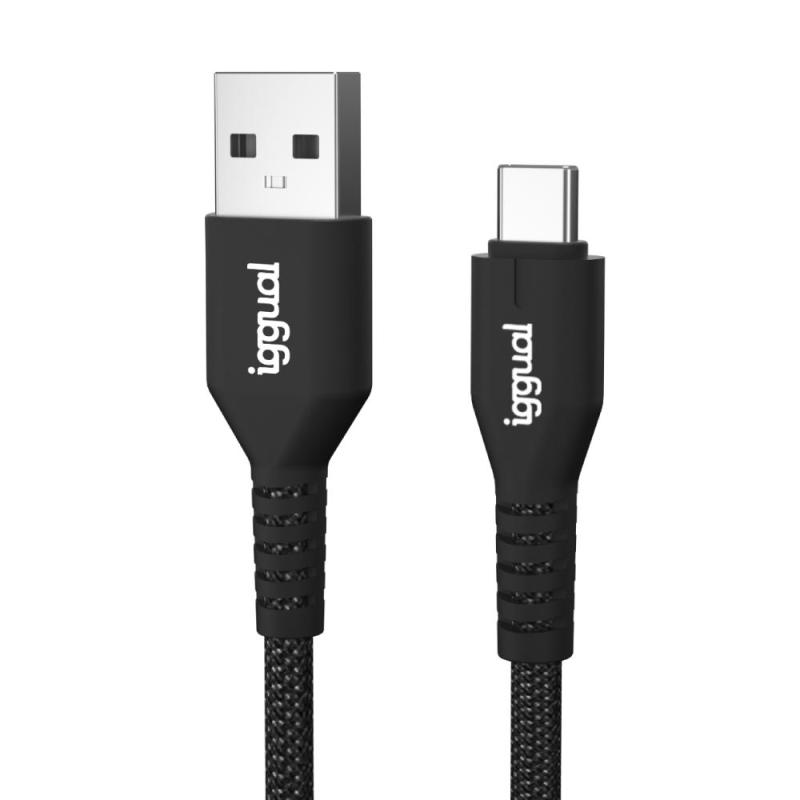 iggual Cable USB-A a tipo C 3A 180 cm trenzado iggual Cable USB-A a tipo C 3A 180 cm trenzado