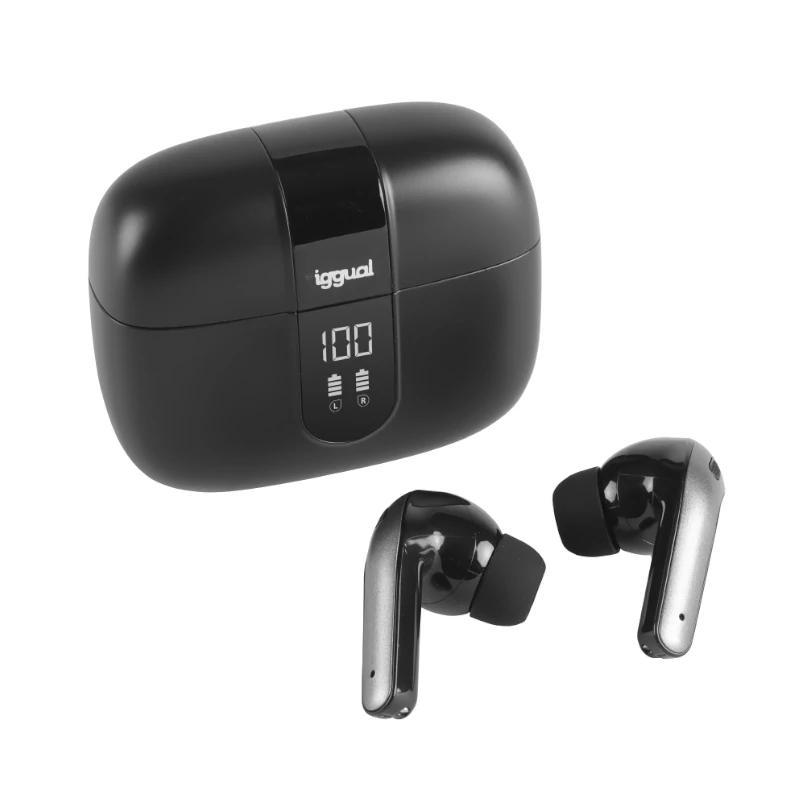 iggual Auriculares inalámbricos TWS Bluetooth negr iggual Auriculares inalámbricos TWS Bluetooth negr
