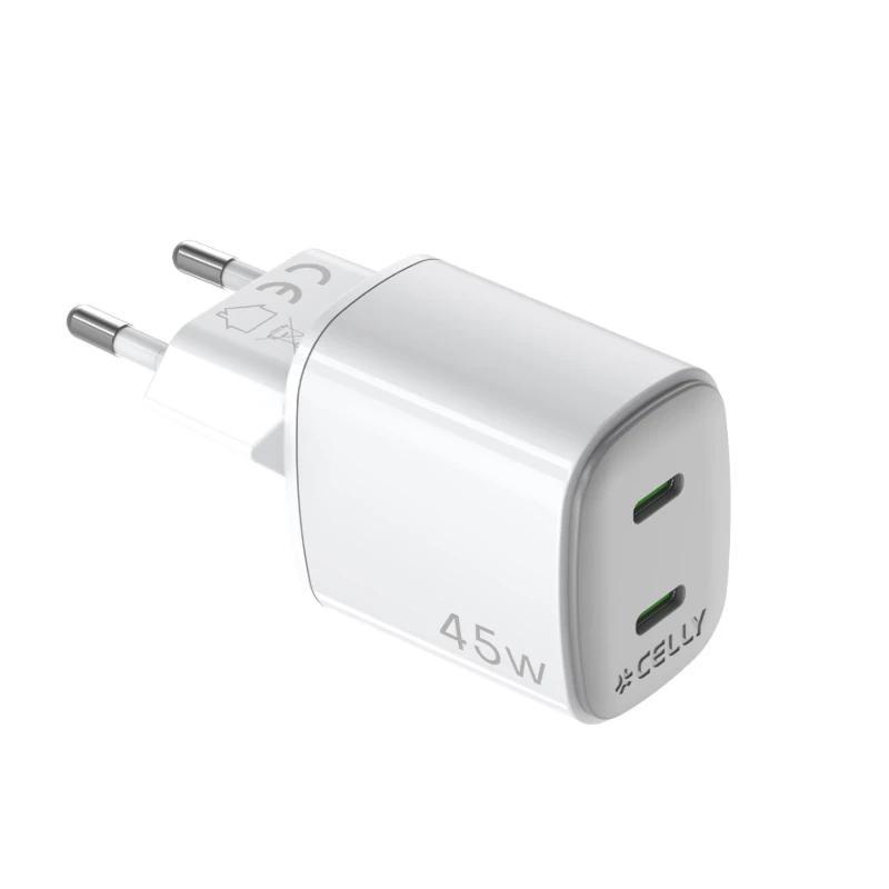 Celly Cargador Gan 2 USBC 45w WH Celly Cargador Gan 2 USBC 45w WH