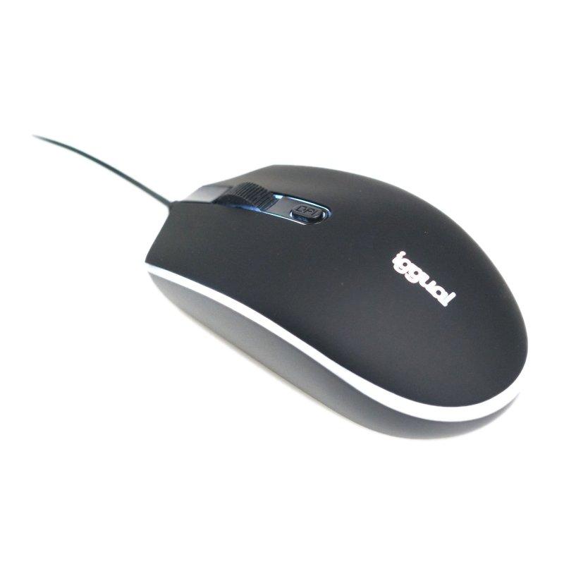 iggual Ratón óptico COM-LED-1600DPI negro iggual Ratón óptico COM-LED-1600DPI negro
